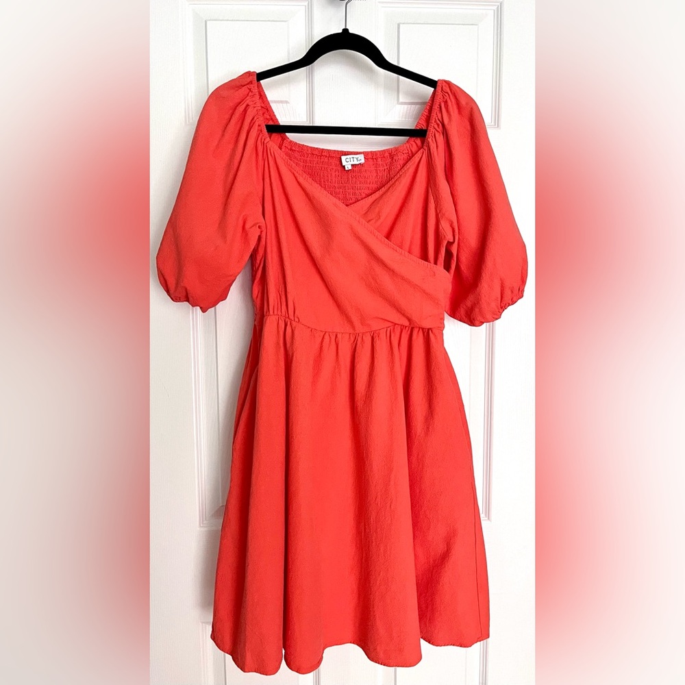 Ivy City Co. Women’s Sage Dress in Coral, size L